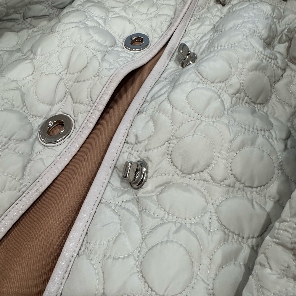 Coach Quilted Jacket - Light Gray - image 3